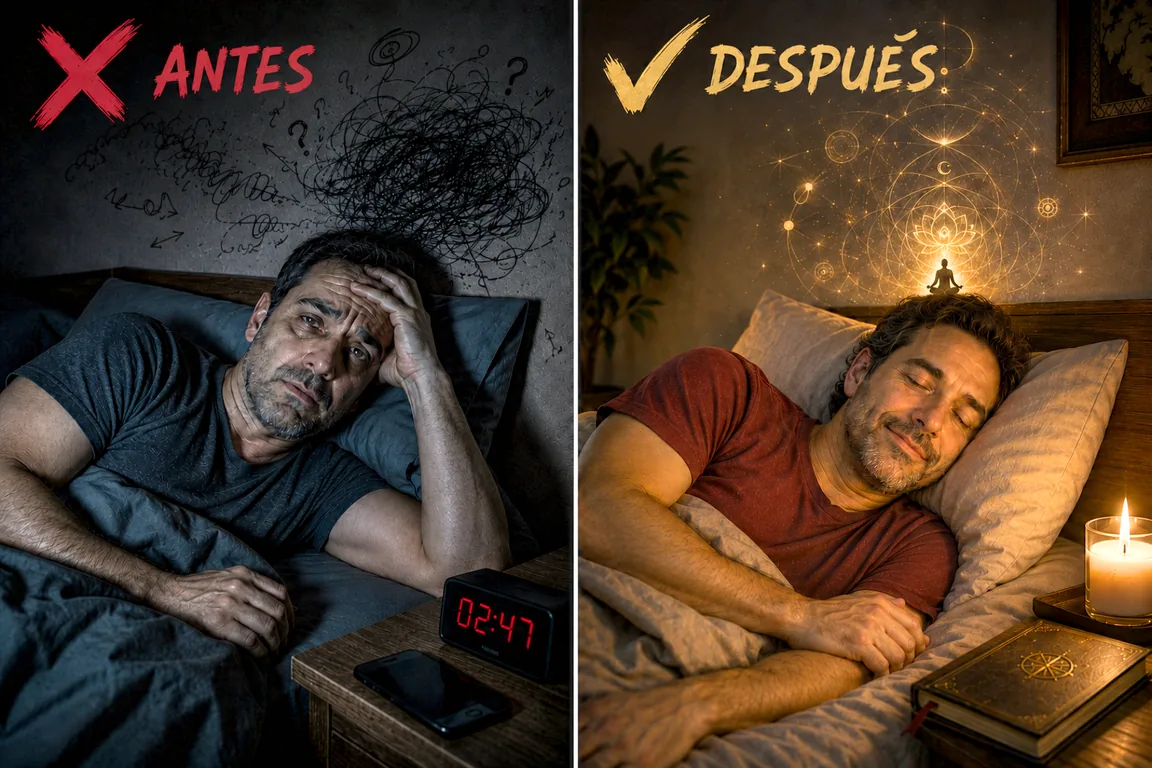 Antes y después: mente llena de pensamientos vs. mente en silencio